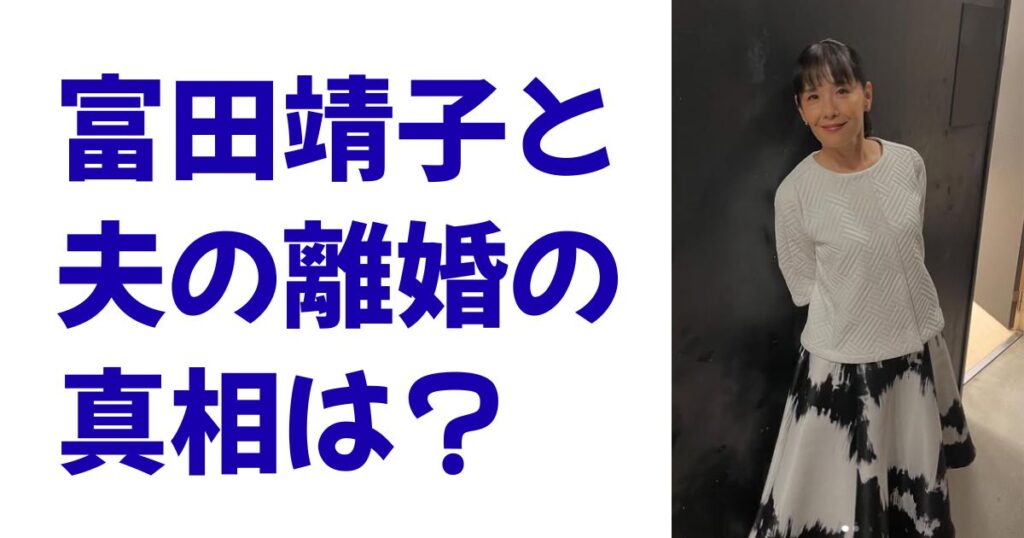 富田靖子と夫の離婚の真相は？