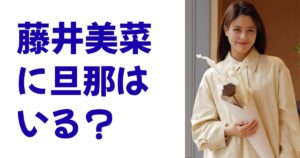 藤井美菜に旦那はいる？